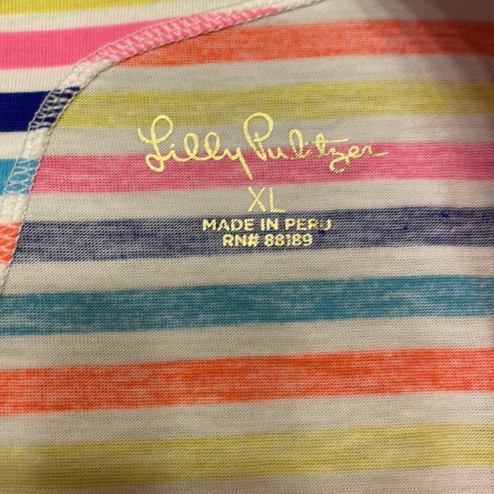 NWOT Lilly Pulitzer Waverly Top in Island Stripe - Picture 4 of 5